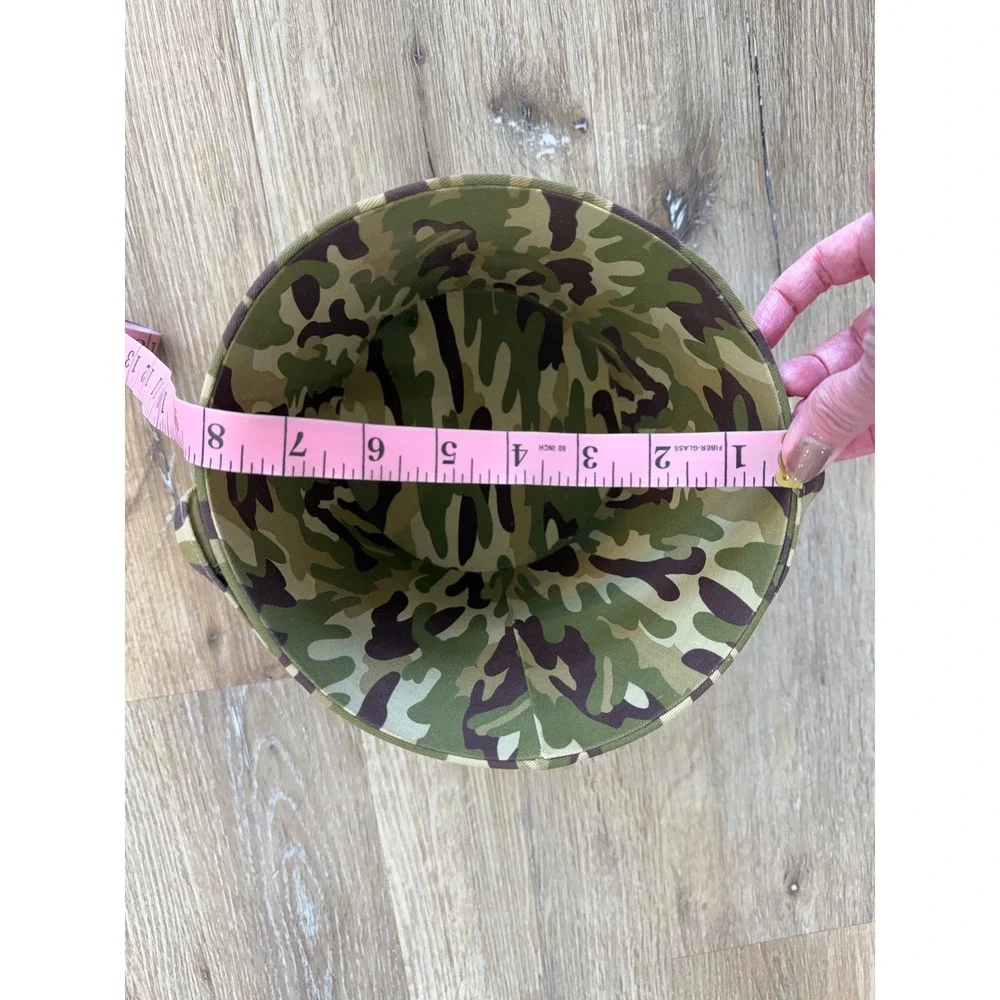 Gorpcore Camo Fabric Trick or Treat Pail Kids Green Brown Utility Military